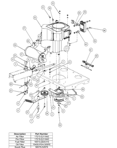 Honda Engine Assembly Diagram and Parts List for M48-HN 53AB5E6V750-20-HP Cub Cadet Lawn Tractor